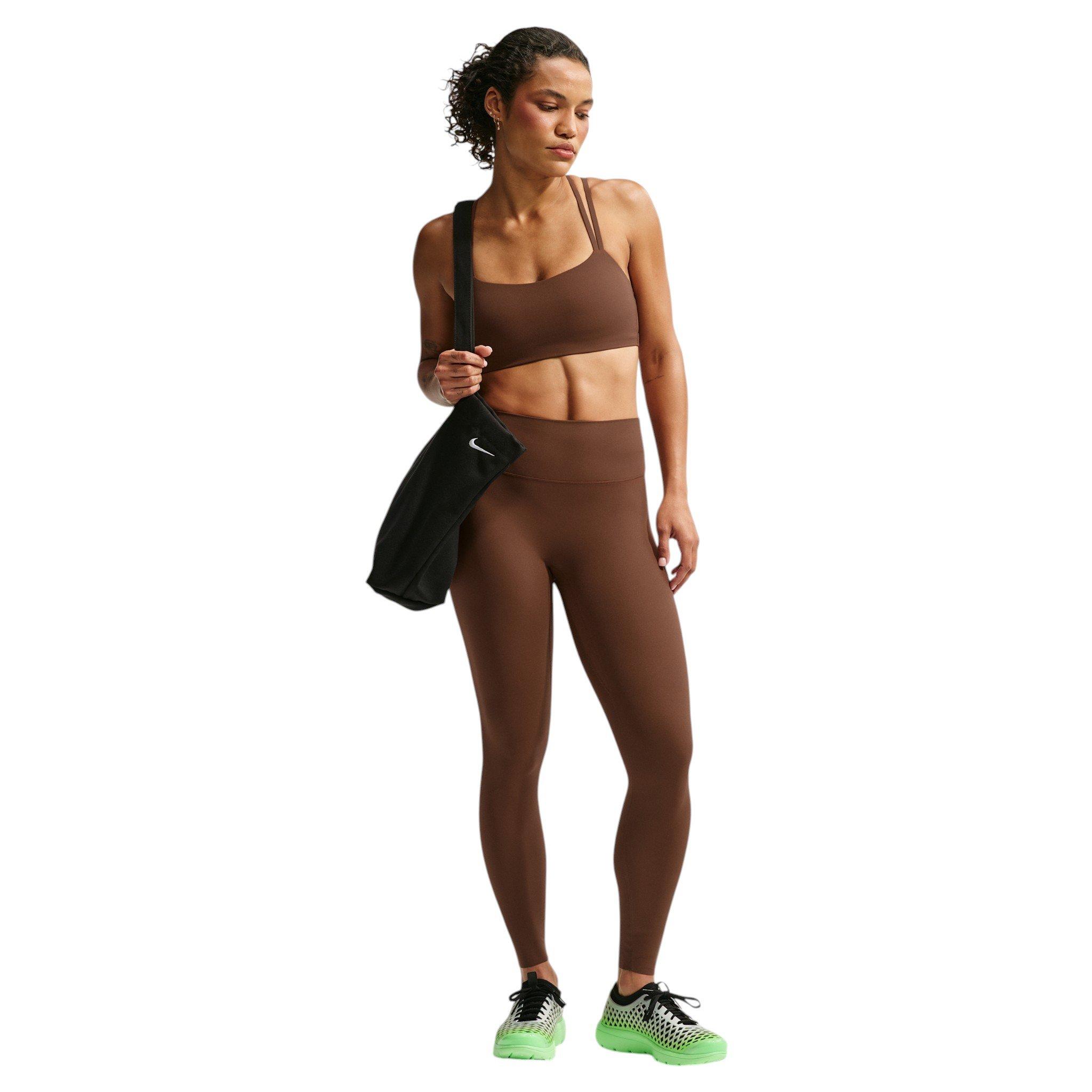 Nike Women's Zenvy High-Waisted Full-Length with No Front Seam - Brown - BROWN